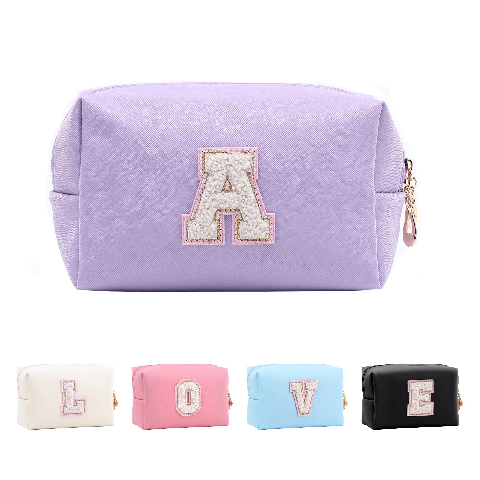 Bolsa de Maquillaje, Bolsa de Cosméticos Impermeable de Viaje, PU Cuero, Neceser de Baño, Bolsa De Aseo Y Almacenamiento para Mujer,Cosas Preppy para niñas Adolescentes (Letra A-Z) — view 23