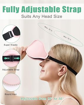 BeeVines 2 Pack 3D Contoured Sleep Mask Sleeping Eye Masks for Lash Extensions, Night Molded Memory Foam Masks with Adjustable Strap, 100% Block Light Eye Shade Cover for Traveling Yoga Nap