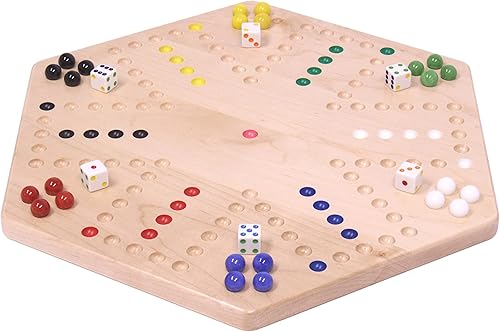 Miniatura 6 de AmishToyBox.com Wahoo - Juego de mesa de mármol, 16 pulgadas de ancho, madera de arce, doble cara