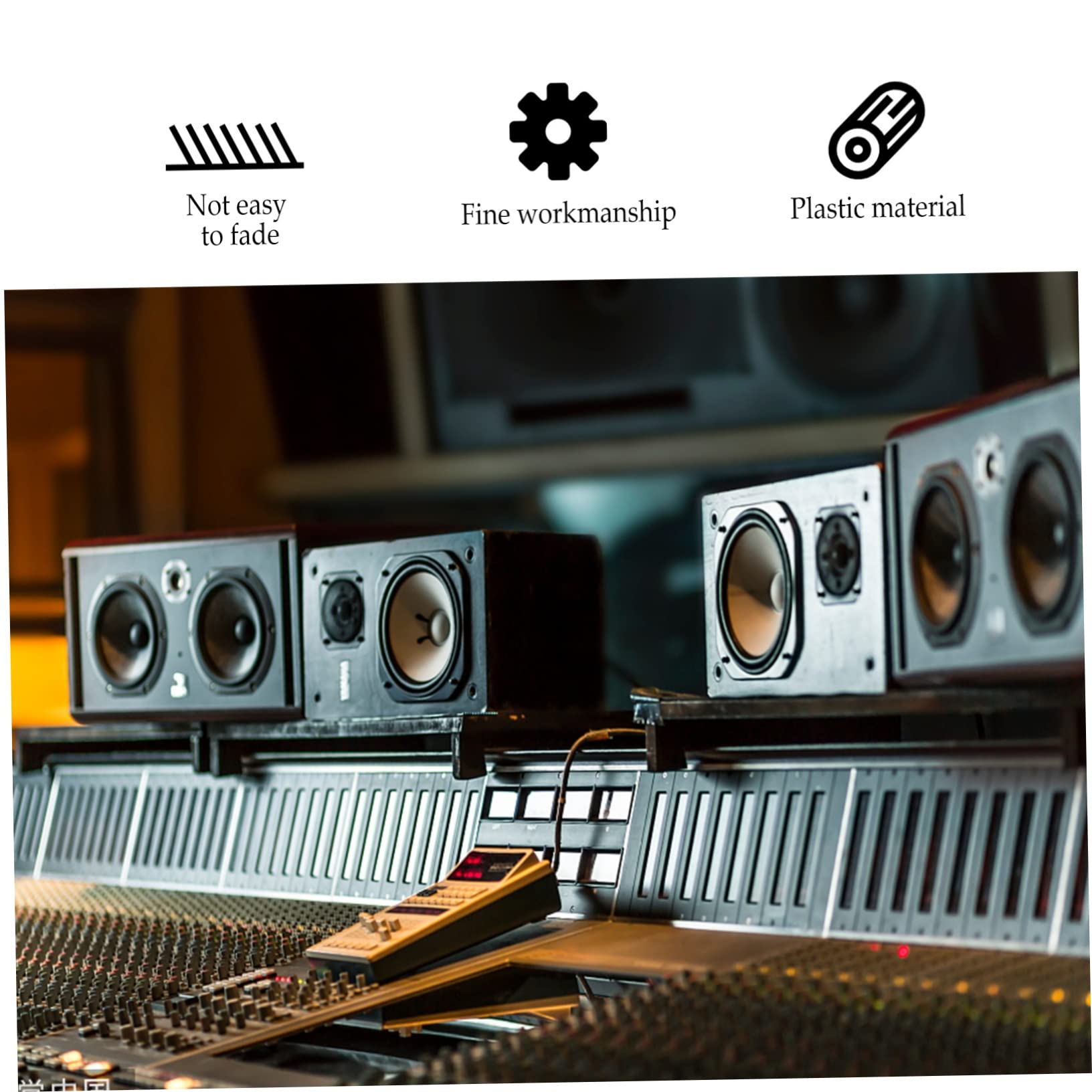 Soporte para Montaje En Altavoz De Hierro 4.25X4.25X2.36 Pulgadas con Tornillos para Fijación Estable Accesorio Profesional para Soportes De Altavoces De Estudio