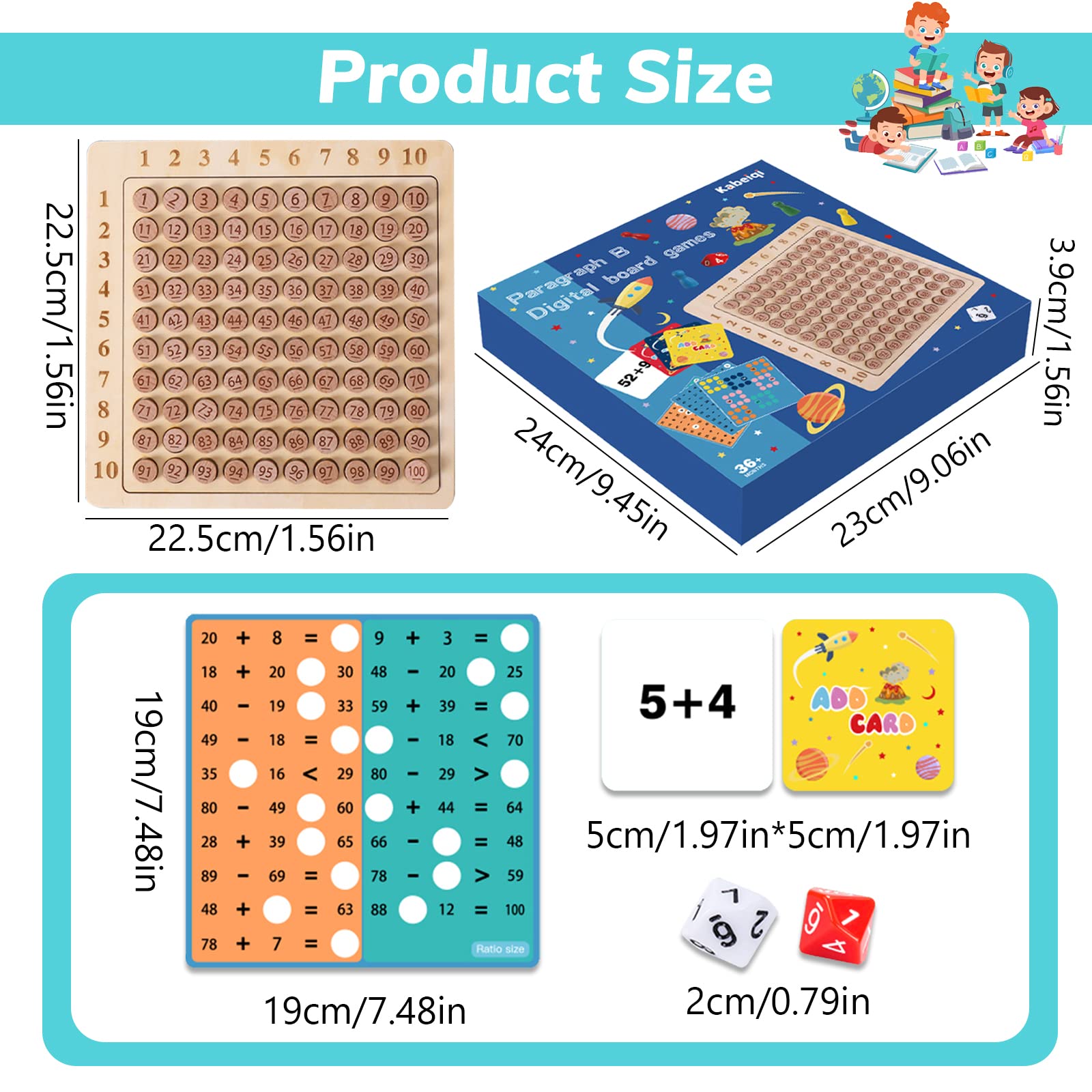 Tabla De Multiplicar Montessori De Madera – Juego Matemático Con Dados Y Tarjetas, Aprendizaje Divertido Para Niños De Primaria