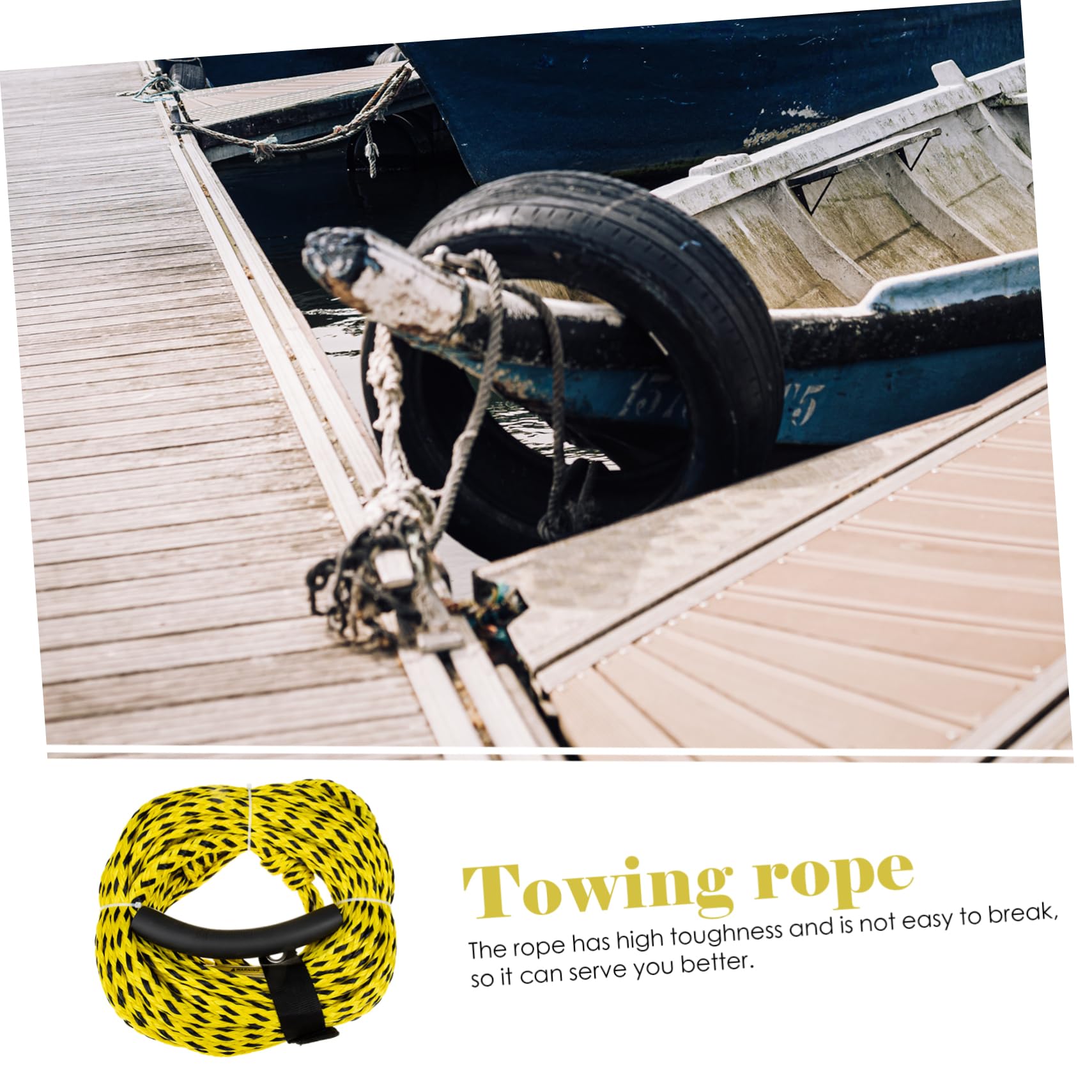 ibasenice Corde de Remorquage Portable pour Kayak Corde de Traction Professionnelle pour Bateaux et Véhicules pour Activités de Plein Air