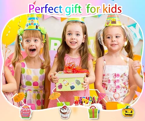 Miniatura 5 de 100 calcomanías de Navidad, calcomanías de vinilo de Feliz Navidad para niños, divertidas calcomanías navideñas para botellas de agua, calcomanías