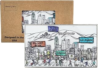 Cities Around The World Artwork Fridge Magnet Series - Designed in The USA - Collectible Souvenir & Gift (Los Angeles)