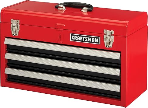 CRAFTSMAN 20-in Wide 3 Drawer Metal Tool Box With Ball-Bearing Drawers CMST98245RB