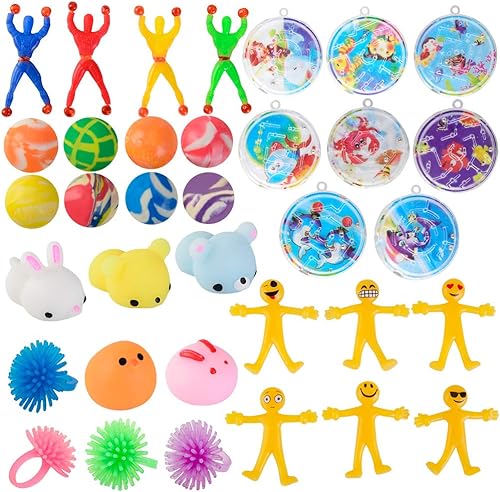 Vista 4 de JOYIN Huevos de Pascua rellenos con 50 juguetes, incluyendo 48 huevos de Pascua de plástico de colores brillantes de 2.5 pulgadas y 2 dorados