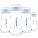 Maymom Wide Neck Breastmilk Collection and Storage Bottle 9oz; Remarkable SureSeal Disc. Compatible with Spectra S2, Spectra S1 Spectra 9+ and Avent Breast Pumps