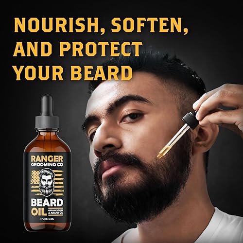 Miniatura 7 de Ranger Grooming Co - Aceite de barba de sándalo especiado y acondicionador sin enjuague por Leven Rose, 100% puro y orgánico natural para barbas
