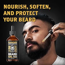 Leven Rose Beard Oil for Men and Beard Softener 100% Pure Natural for Bearded Men, Mustaches, and Moisturized Skin 1 oz by Ranger Grooming Co