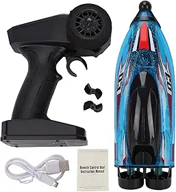 Mingzhe Barco de Controle Remoto Com Luz LED de Alta Velocidade, Motor Duplo, Rotação 360 graus, Adequado para Lagos, Piscinas, (#2)