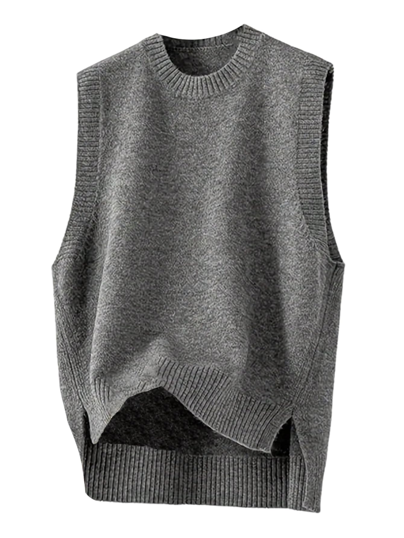verdusa Women's Old Money High Low Sweater Vest Sleeveless Cozy Knit Tops Fall Clothes-picture-12
