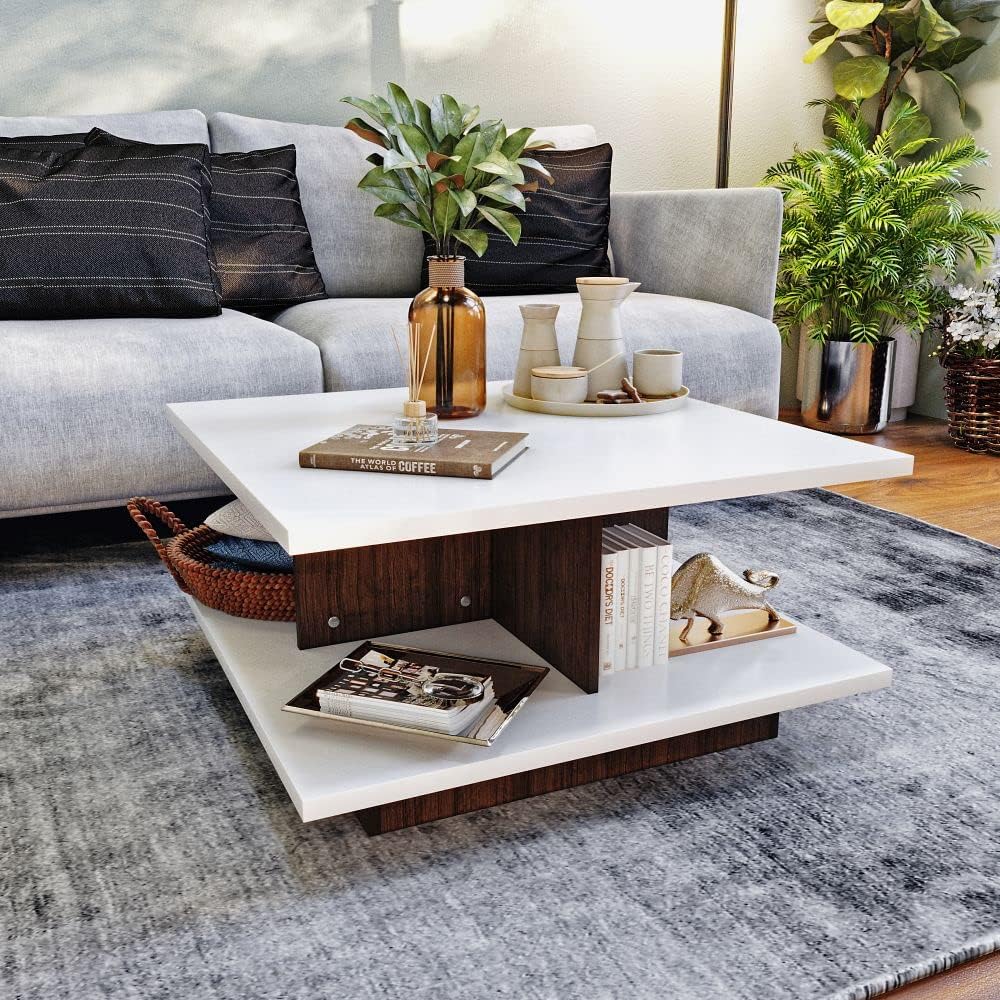 Coffee Table | 1 Year Warranty | Center Table, Tea Table, Center Table for Living Room, Coffee Table for Living Room, Engineered Wood (Java - Brown)