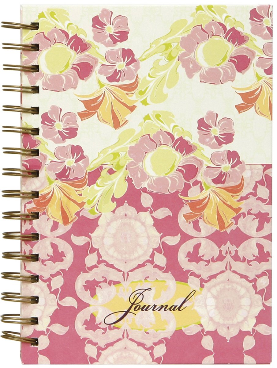 Journal à spirales avec pages perforées C.R. Gibson carnet de notes ligné original - 2