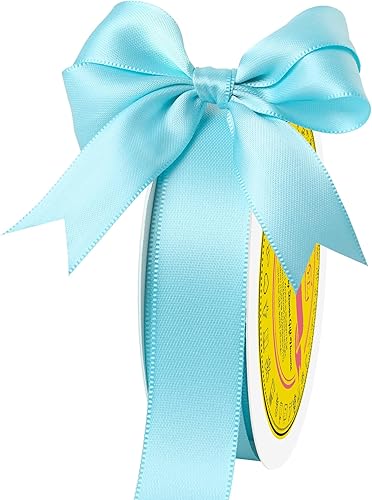 Miniatura 305 de Cinta de satén plateada de doble cara de 1-1/2 pulgadas x 50 yardas, cinta plateada de poliéster para envolver regalos, muy adecuada para bodas