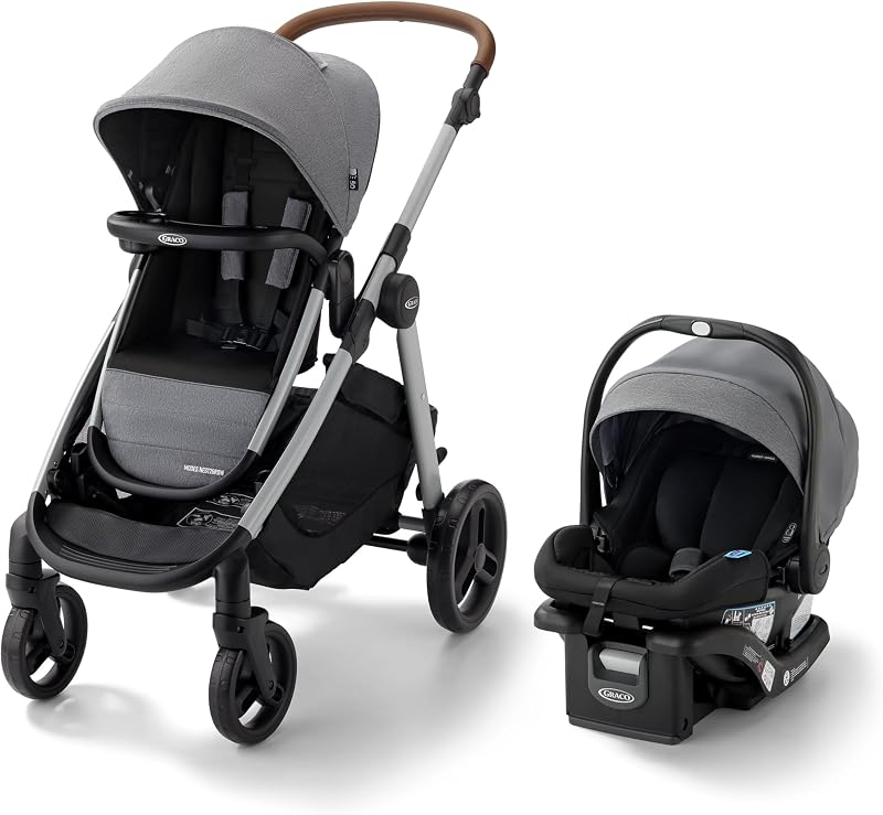Modes Nest2Grow Travel System, Carseat Stroller Combo, Includes: SnugRide DLX Infant Car Seat and Reversible Baby Stroller, Slide2Me Adjustable Seat, 4 Modes of Use with Optional Baby Gear, Ren