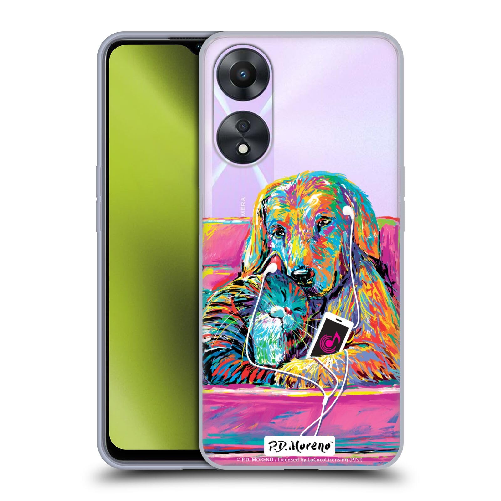 Head Case DesignsOfficially Licensed P.D. Moreno Couple Chair Fun Love Soft Gel Case Compatible With Oppo A78 5G