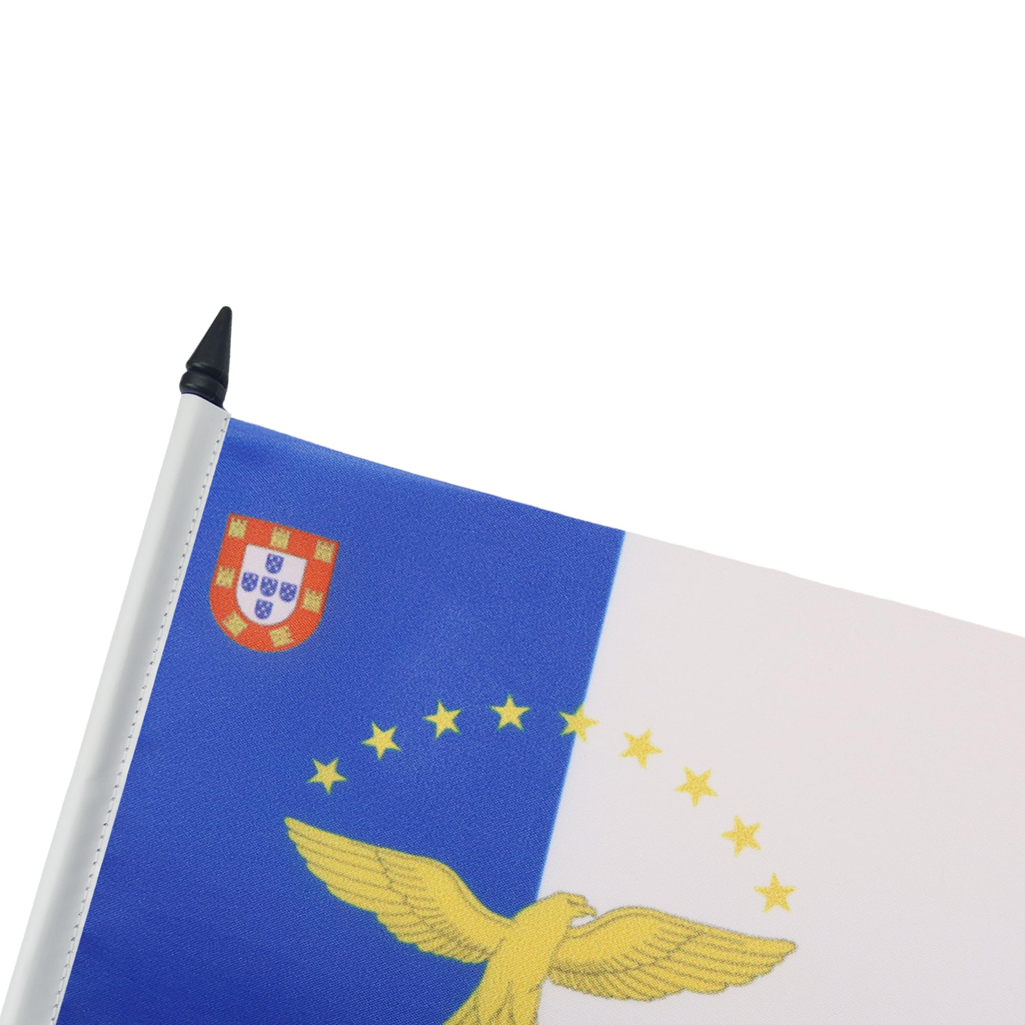 AZ FLAG - Drapeau De Table Açores 21x14 Cm Avec Hampe Et Socle - Petit Drapeau Portugais Des Açores