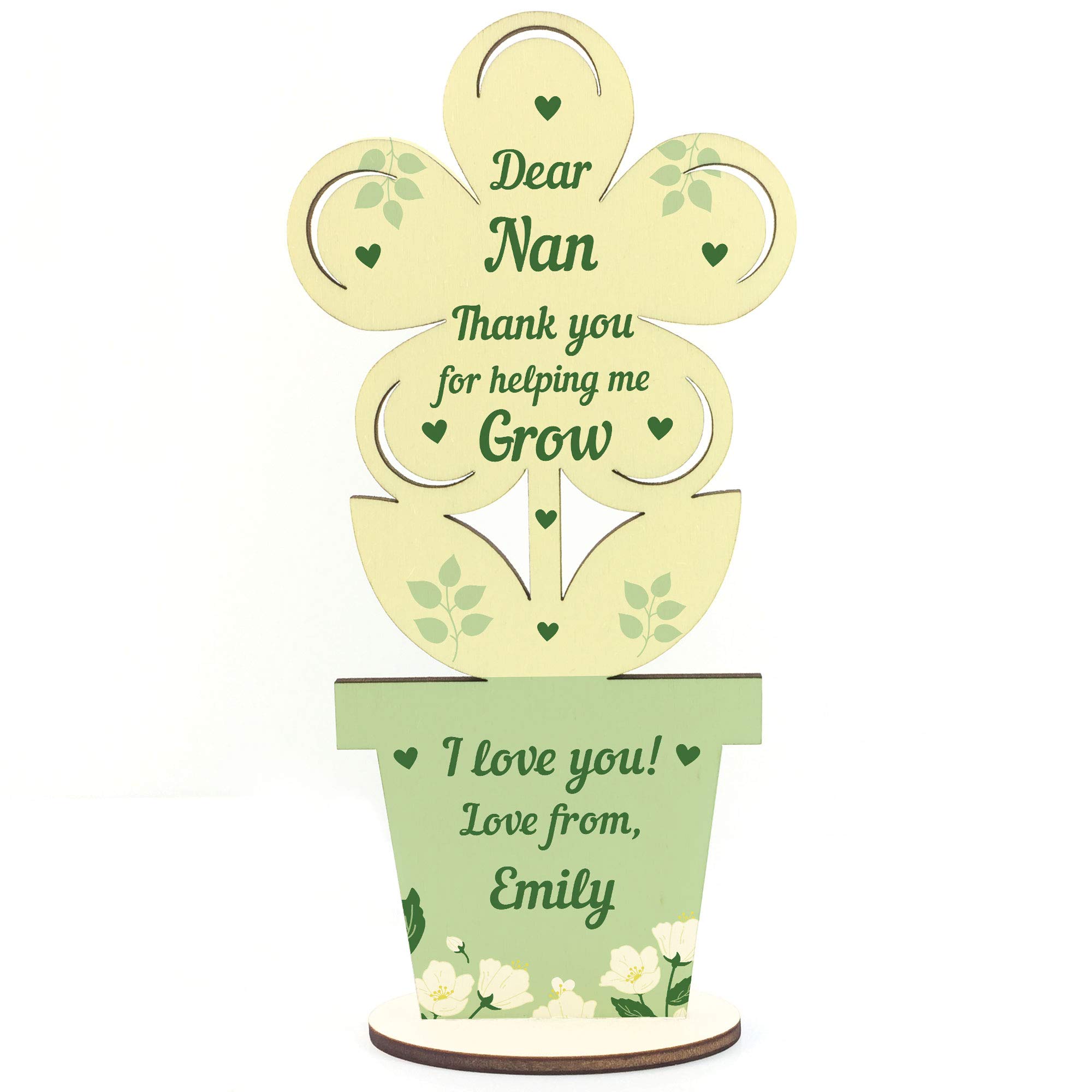 Red Ocean Personalised Gift For Nan Thank You Gift For Nan For Mothers Day Birthday Christmas Nan Gift From Grandaughter Grandson Keepsake