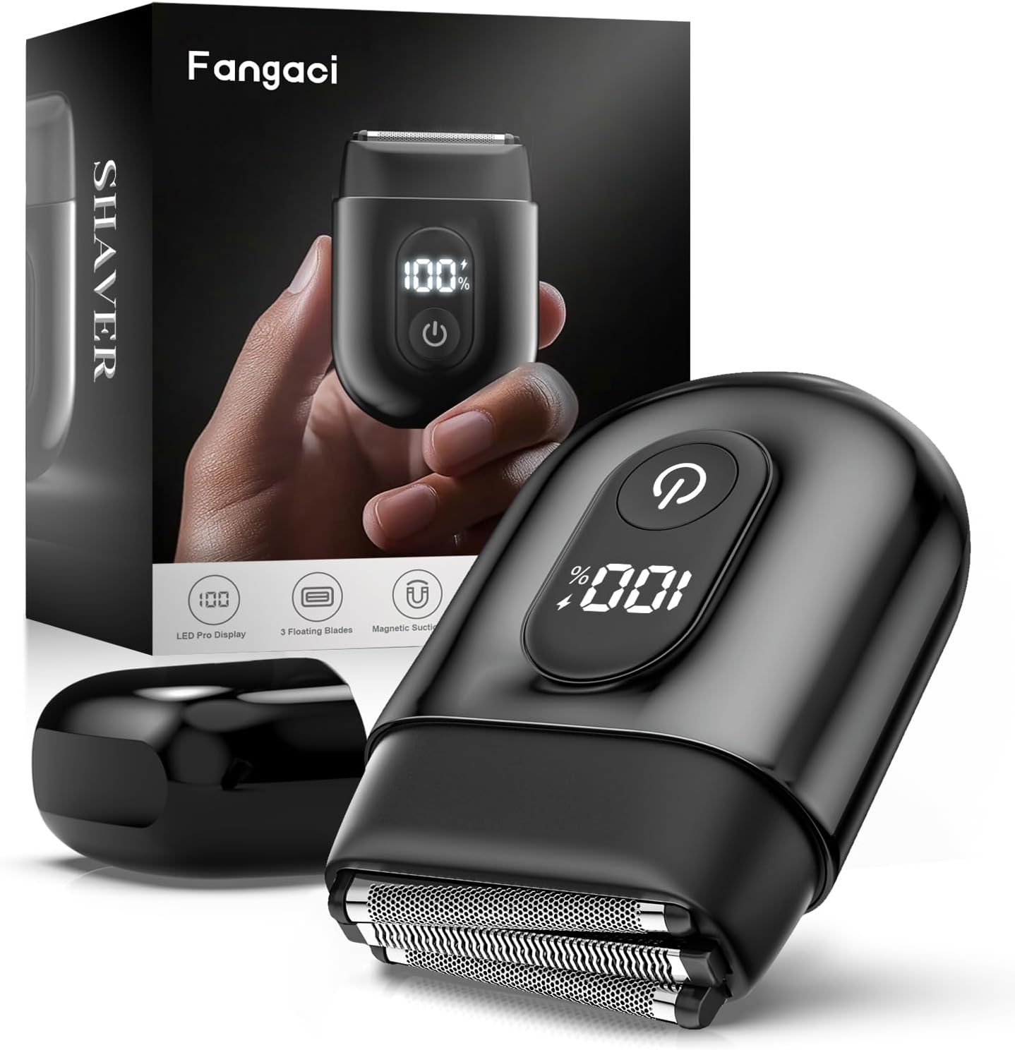 Electric Foil Shavers for Men: Mini Electric Razor with Big LED Display