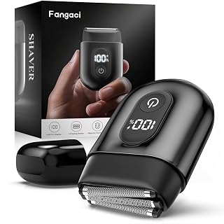 Electric Foil Shavers for Men: Mini Electric Razor with Big LED Display & 3 Floating Blades - IPX7 Waterproof Wet Dry Face Razor, USB Type C Valentine's Day Gifts - Amazon product rated Grade A
