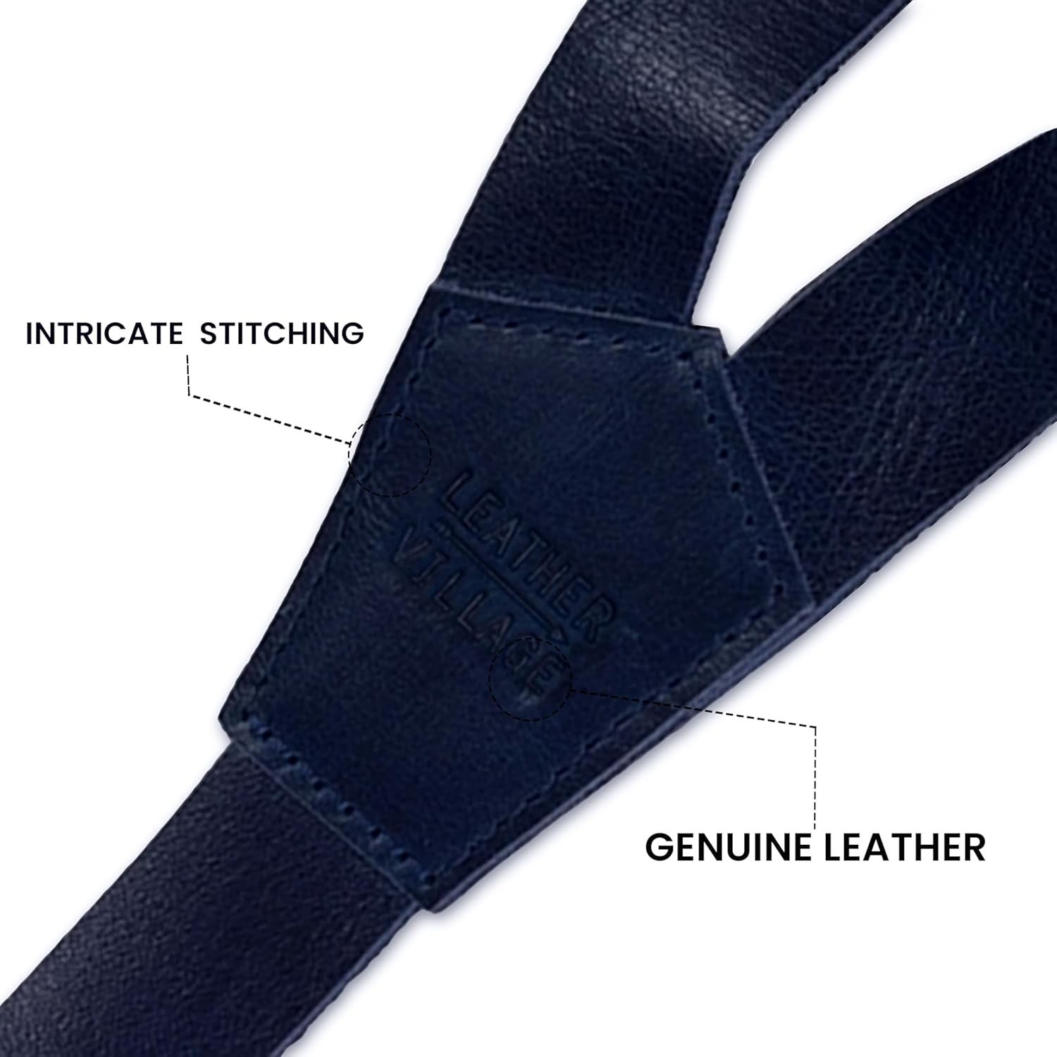 LEATHER VILLAGE Leather Suspenders for Men & Women Adjustable Y-Back Braces with Snaps Vintage Classic Style for Any Occasion