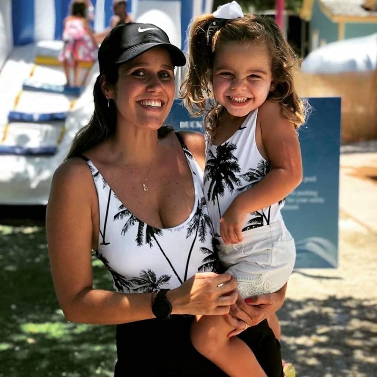 IFFEI Family Matching Mommy and Me Swimsuits One Piece Swimwear Modest Bathing Suits Beachwear for Beach Pool Vacation