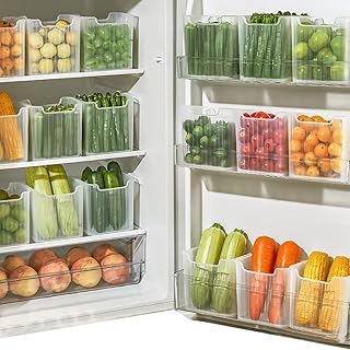 RHBHY Fridge Organiser Set of 6 Refrigerator Door Storage Box Fridge Box...