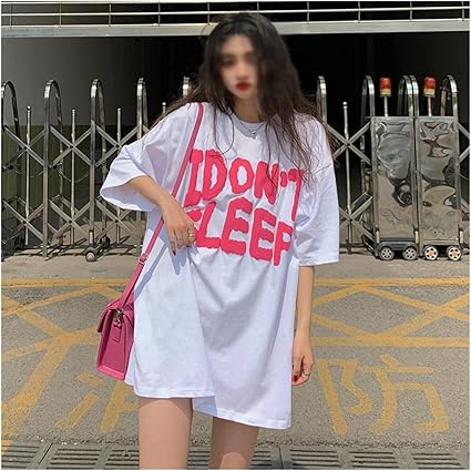 Amazon Co Jp N A Tシャツの女性半一袖オールマッチ学生ハイストリートルーズ居心地の良いアウトウェアトップス Color B Size M Code 服 ファッション小物