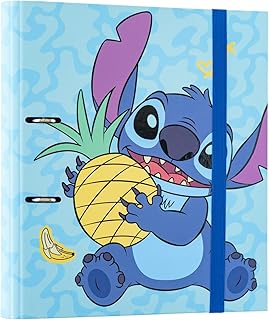 Grupo Erik Disney Stitch Tropical 2 Ring Binder - Premium A4 Folders Ring Binder - 10.6 x 12.6 inches / 27 x 32 cm - Ring Binder A4 - A4 Ringbinder - A4 Files 2 Ring Binder - Stitch Disney Gifts