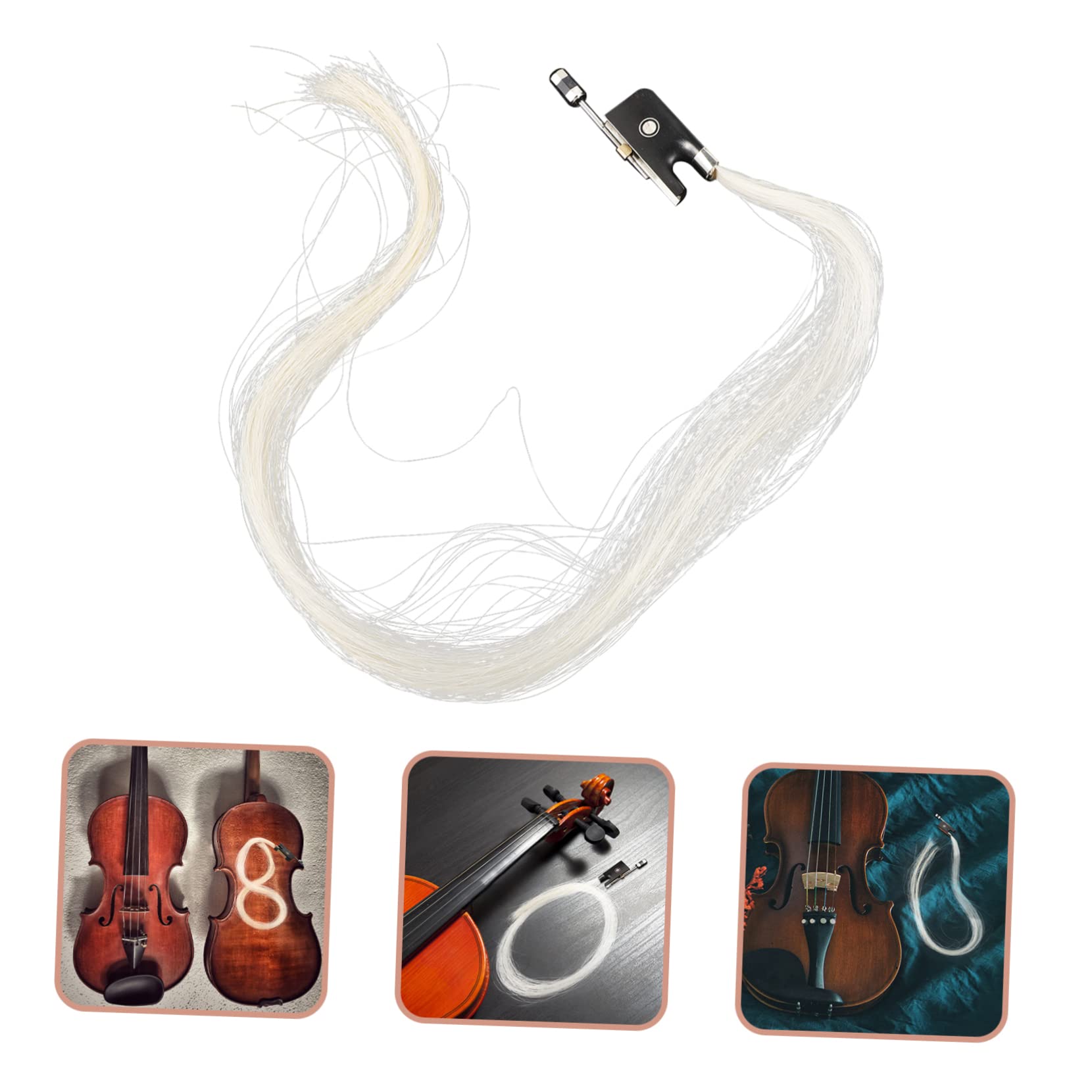 Mikinona Coda Pelo Cavallo per Violino Accessorio Professionale per Facile da Utilizzare e Pronto All Uso Ottima Duttilezza per Musicisti e Insegnanti Violino