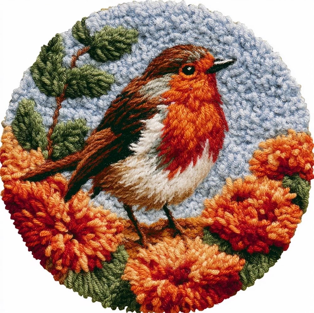kitphoenix DIY Round Rug Making Craft Kitrobin Bird