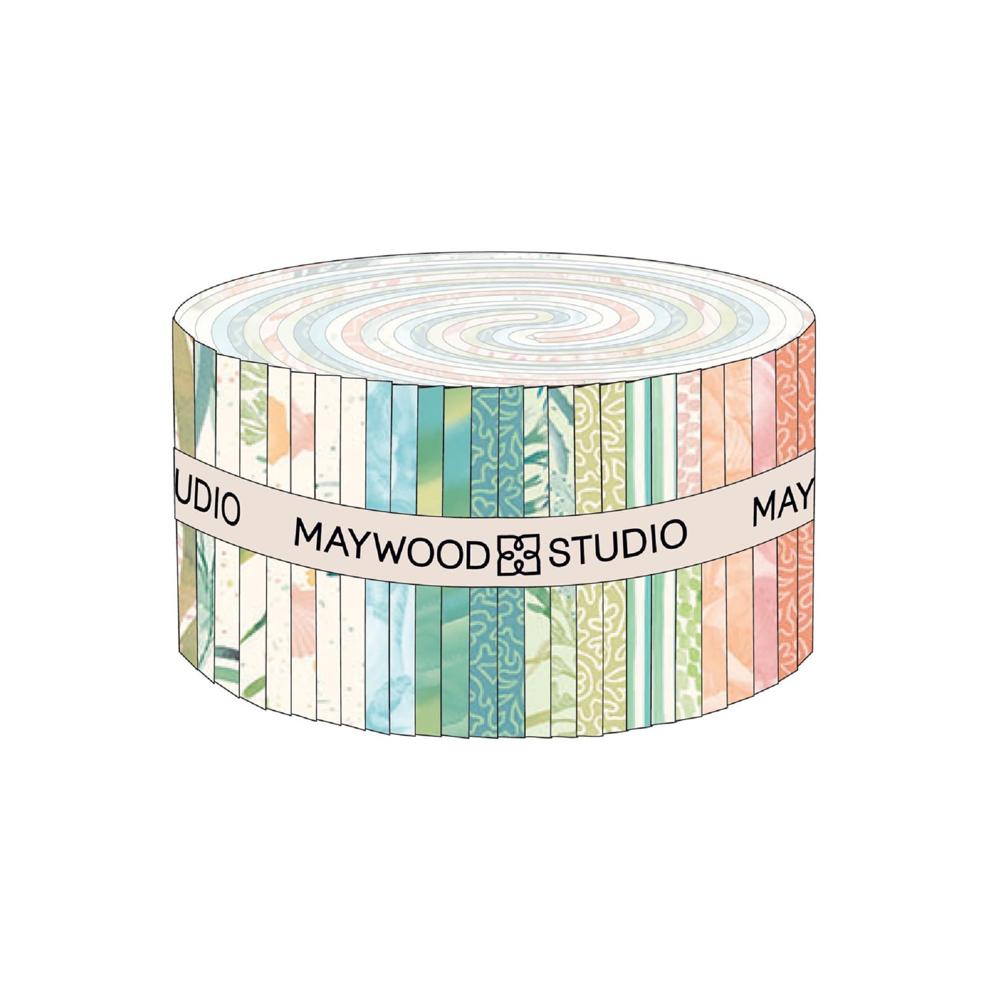 Maywood Studio Assorted Seascape Strips 40 2.5-Inch Strips Jelly Roll