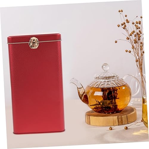 Miniatura 2 de Caja de lata de té de metal con cerradura de lata con bloqueo de lata Tarros de caramelo con tapas Contenedor de metal con tapa Recipientes de