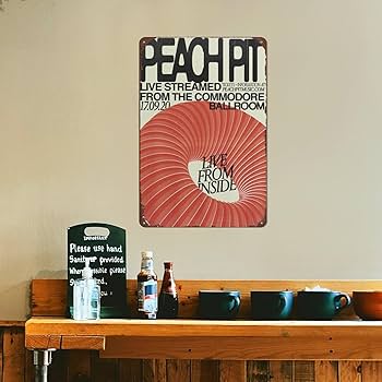 Amazon.com: Peach Pit Concert Poster Metal Tin Sign - Retro Wall