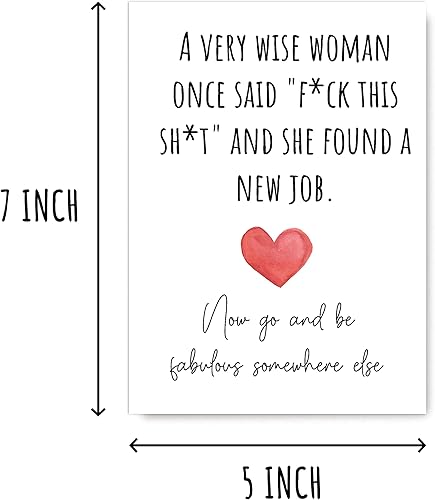 Miniatura 2 de OystersPearl Nueva tarjeta de trabajo  Tarjeta de salida  Felicitaciones por tu nueva aventura  Tarjeta divertida de despedida para tu mejor amiga o