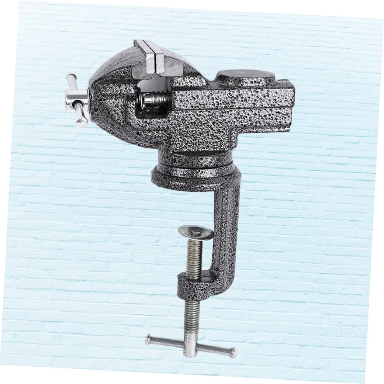 DOITOOL 2-Inch 50MM Mini Table Vise Clamp with 360 Degree Rotating Swivel Base Portable Bench Clamp for DIY Jewelry Making Woodworking and Crafts