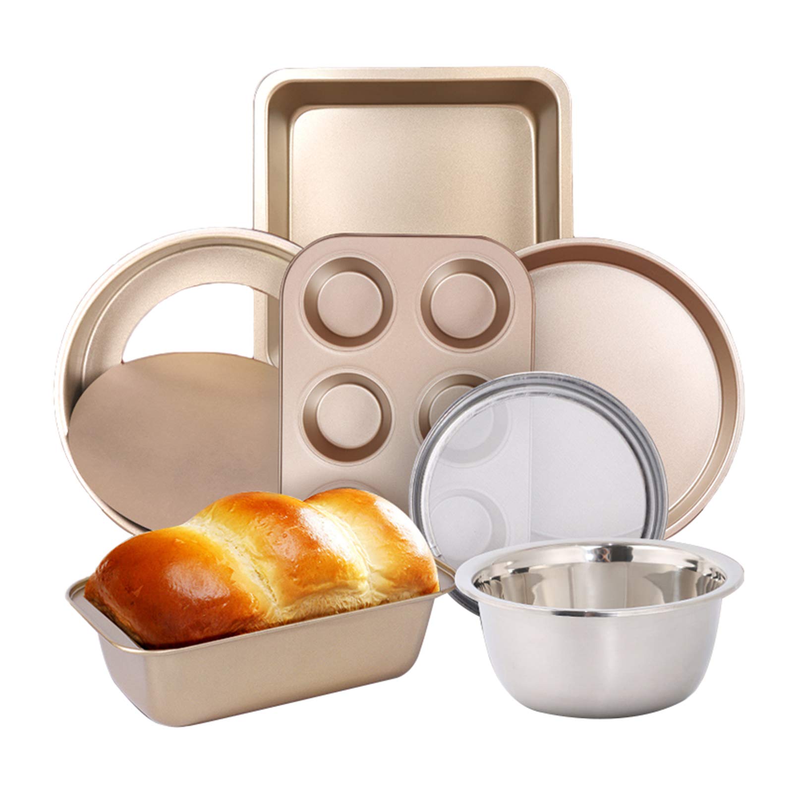 Ensemble de plateaux de cuisson en acier au carbone 7PCS AIZYR moules antiadhésifs