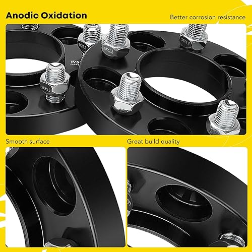 Miniatura 7 de YHTAUTO Espaciadores de rueda centrados de cubo de 5 x 4.5 de 0.787 in para Ford Explorer 2015-2023, Mustang, GT, Lincoln Aviator 0.197x4.500 in