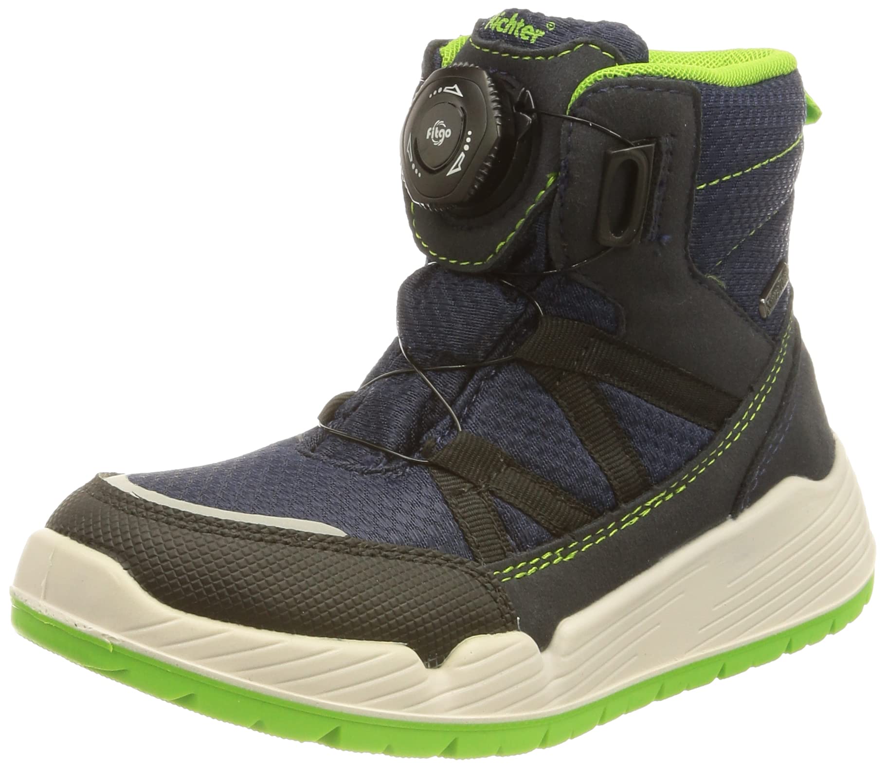 Richter Kinderschuhe RS-1 Snow Boots, Atlantic/Black/Apple, 38 EU