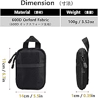 Vista 2 de JEELAD Molle Pouches - Bolsas tácticas EDC bolsa de herramientas para colgar en la cintura, bolsa de accesorios de transporte militar, bolsa