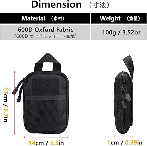 Miniatura 2 de JEELAD Molle Pouches - Bolsas tácticas EDC bolsa de herramientas para colgar en la cintura, bolsa de accesorios de transporte militar, bolsa