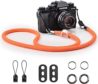 VOVMOEYA Camera Strap,Camera Neck Strap shoulder strap for Fujifilm XS20 XT5 XH2S Nikon Zf Z8 Z30 Canon EOS R6 R7 R8 R10 R50 Sony A6400 A6700 A7C II A7IV Camera Strap Rope - Orange