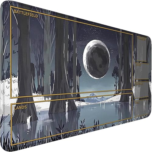 MTG - Tapete de juego TCG, tapete de juego para MTG TCG de 24 x 14 pulgadas, tapete de juego entintado con bolsa de almacenamiento, superficie de