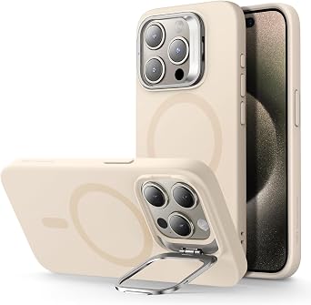 ESR for iPhone 15 Pro Case Flex Stand for MagSafe, Silicone, Light Tan