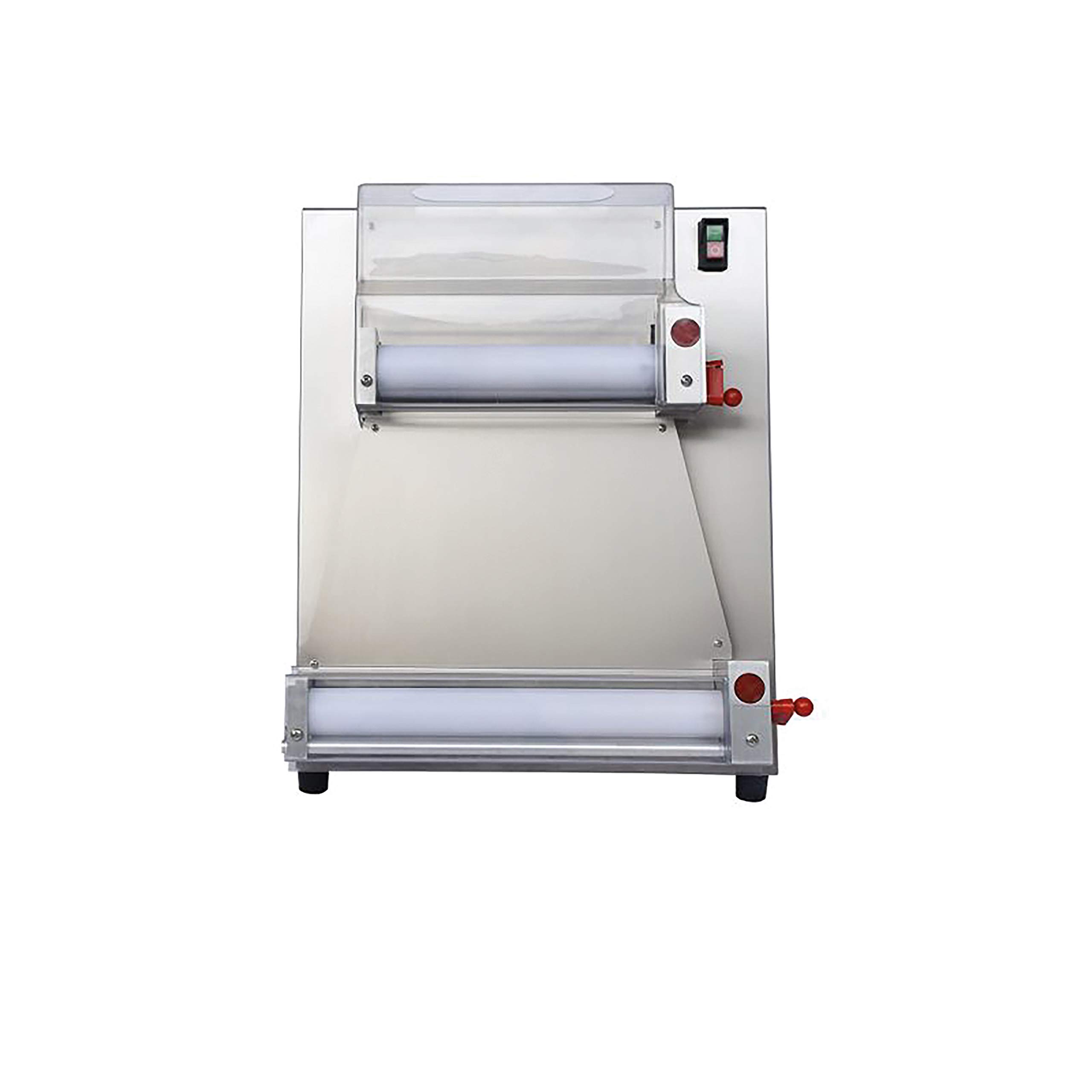 SARO Teigausrollmaschine aus Edelstahl – Für Teig Ø 100–400 mm – Teigdicke 0,5–5,5 mm – Gewicht 50–500 g – Einfach zu reinigen – 230 V – Modell TERAMO 2