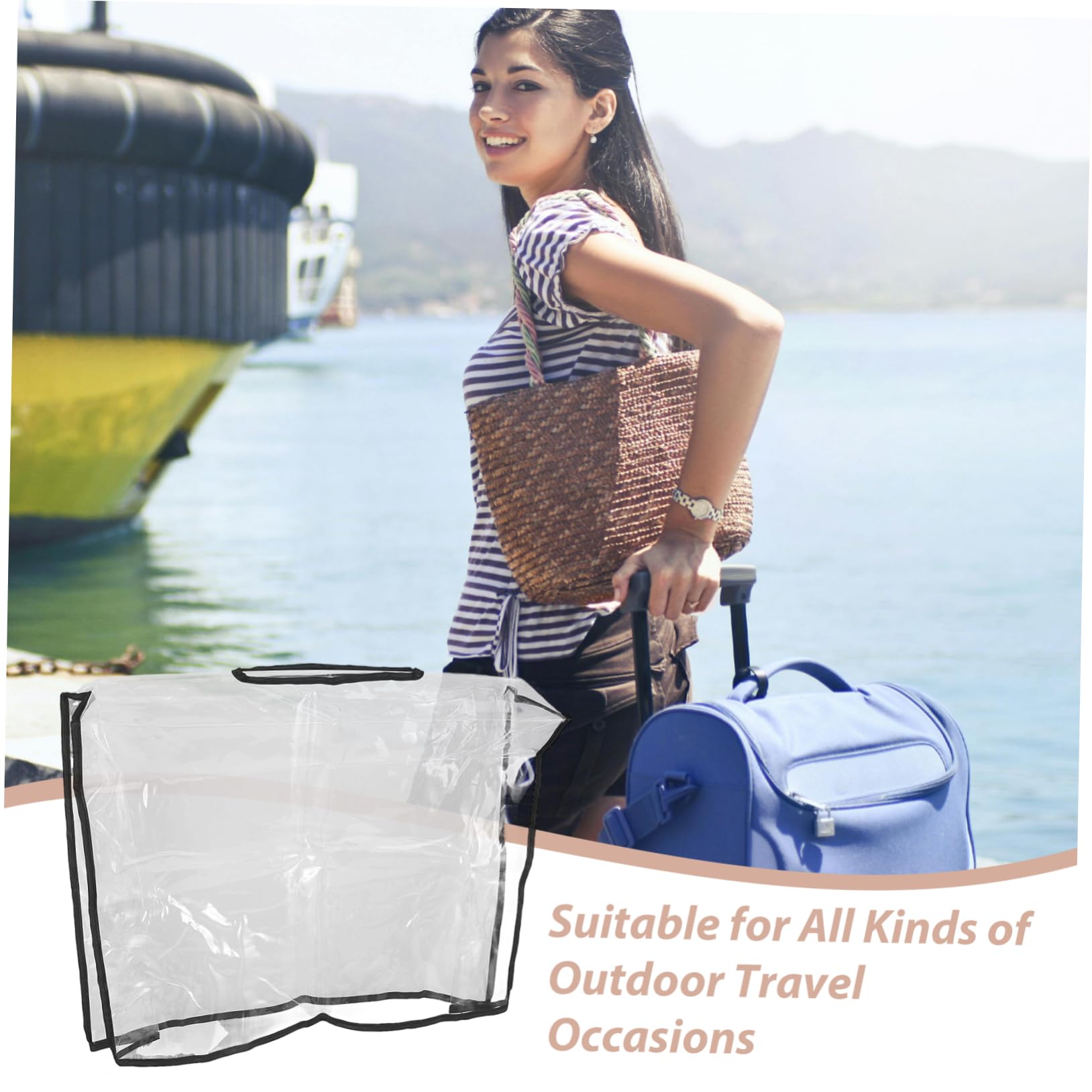 TOYANDONA Cubierta de Lluvia para Bolso Transparente Protector para Tote Accesorio Usar para Actividades Camping