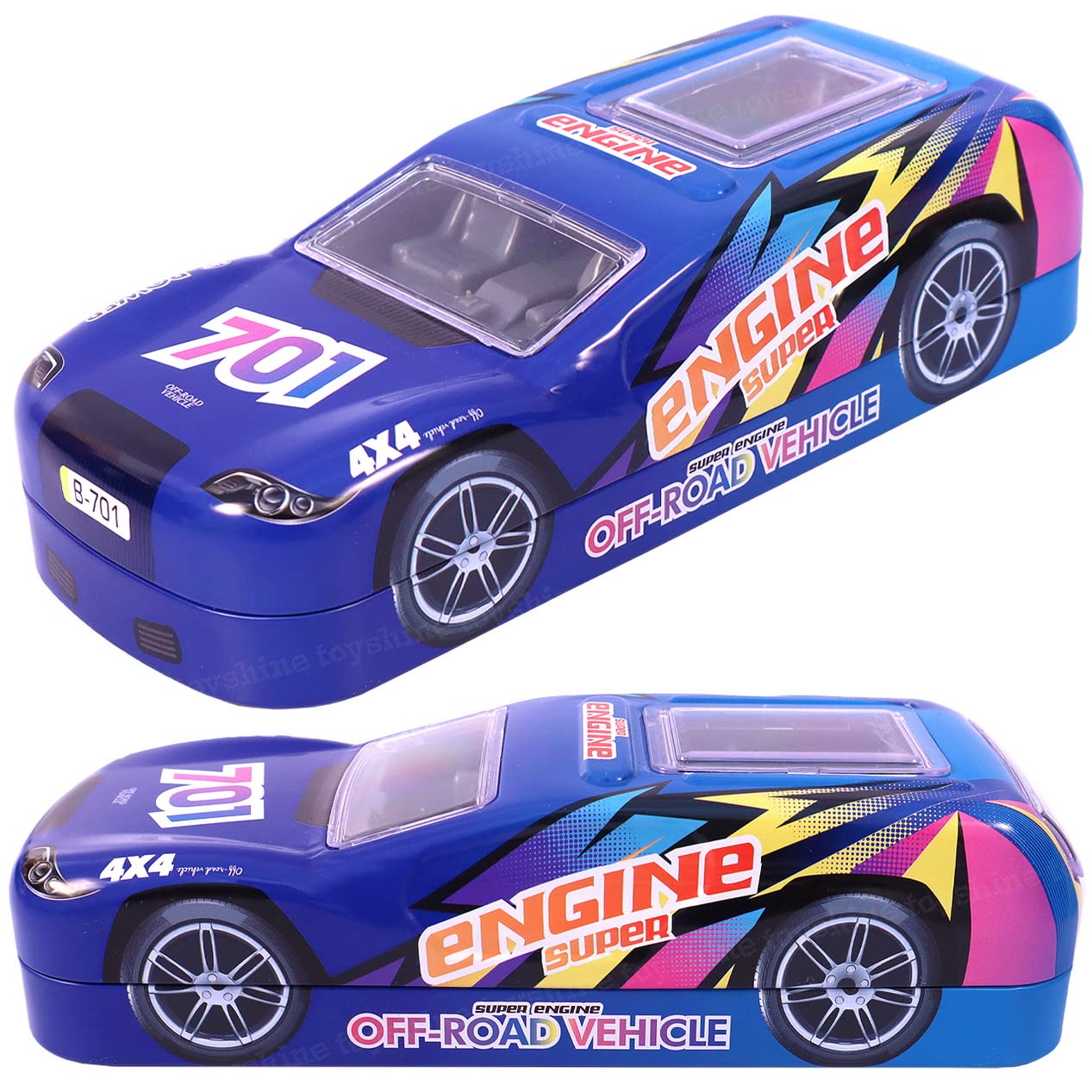Toyshine Engine 701 Car Metal Pencil Box, Double Layer Metal Pencil Case for Kids Boys/Pencil Case for Students School Supplies - Stationery Set Organizer Birthday Return Gift for Kids, Black Car (B0C3XVLLWB) Amazon Price History, Amazon Price Tracker