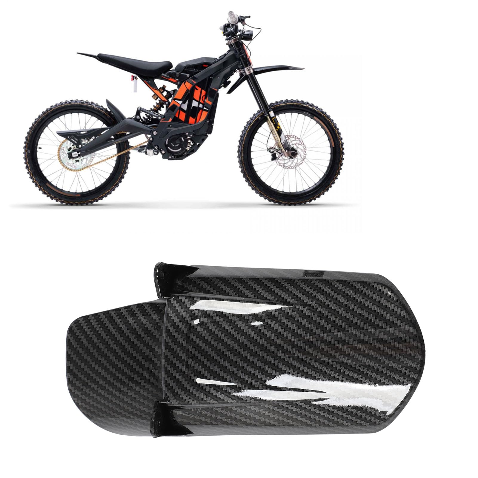 Tylne Koło Motocyklowe z Włókna Węglowego, Części Zamienne Osłony Opony SPL do SUR?RON Light Bee XSBłotnik Tylny Motocykla Błotnik Tylny Motocykla Koło ze Wzorem z Włókna