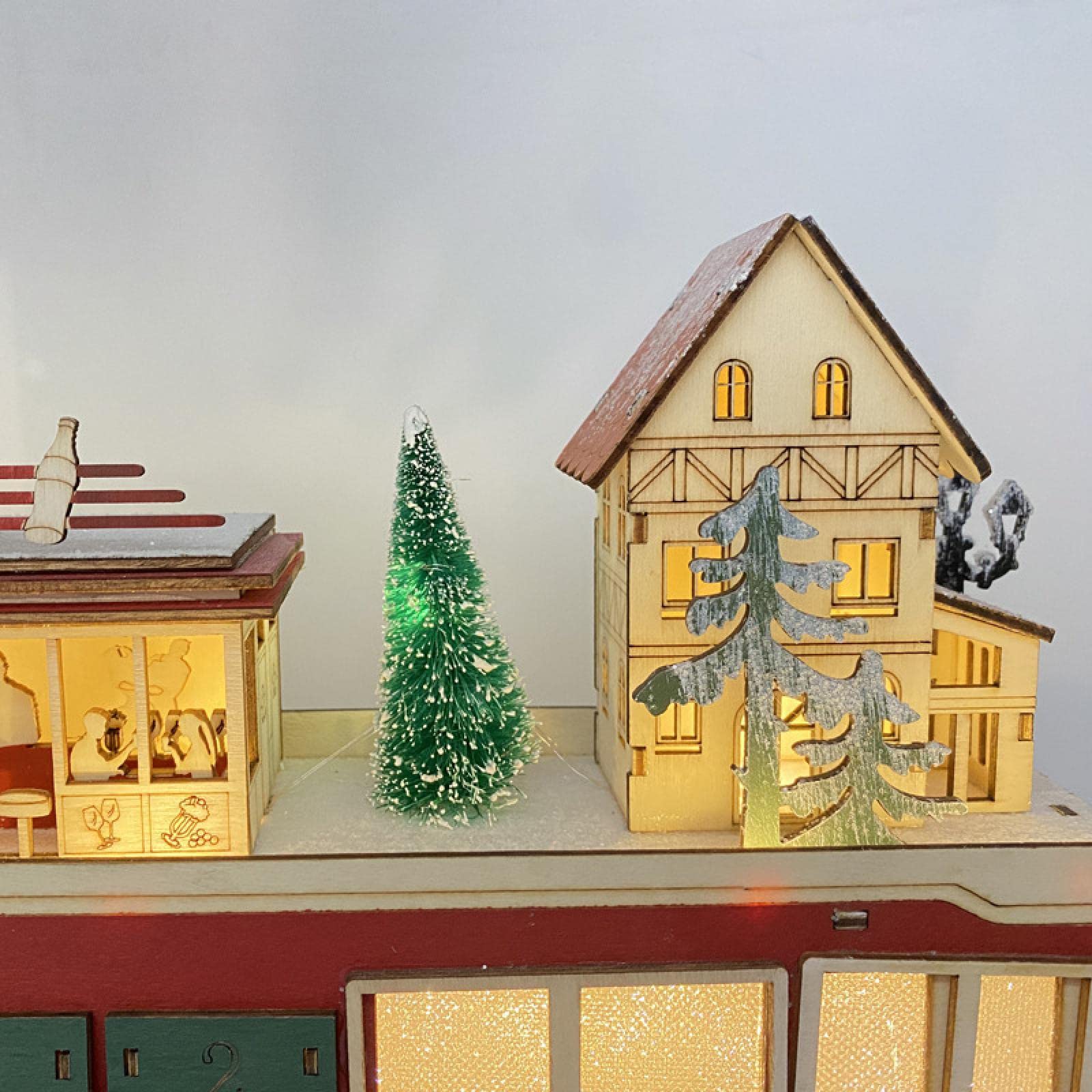 クリスマスアドベントカレンダー木製バス