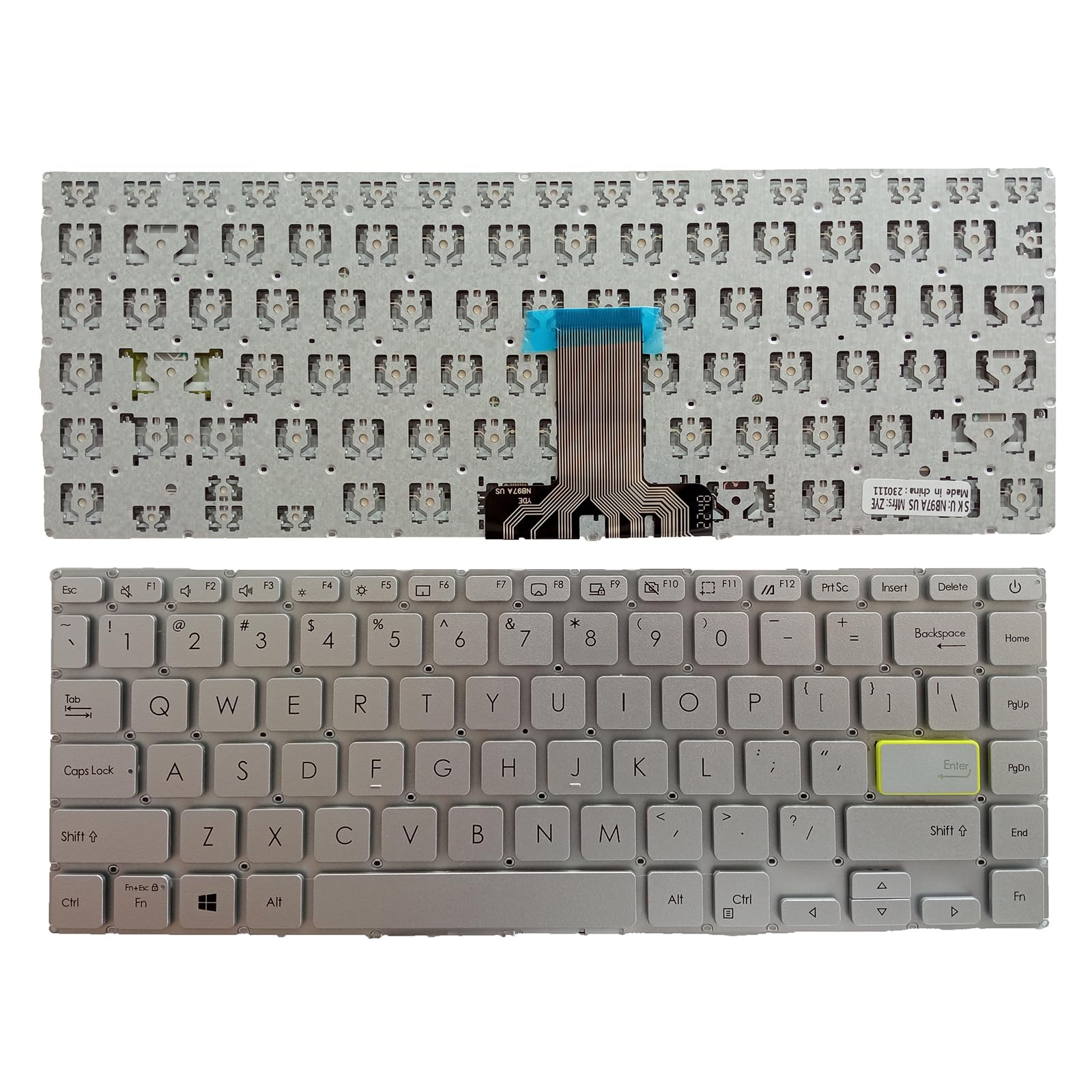Clavier US ASUS S433FA S433FL pour travailler à distance en disposition QWERTY - 4